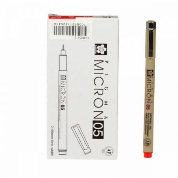 Picture of Marker Pen Pigma Micron Red 05